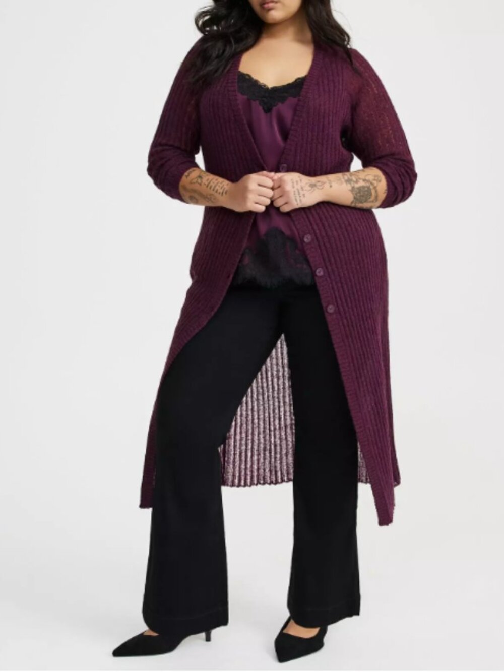 Open Front Duster Sweater